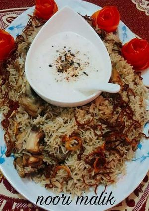 A picture of HAYDERBAD AKRAM KI BIRYANI. #Defencs_Day 9.