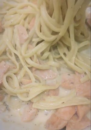 Foto resep Spageti Creamy Fettucine/Carbonara Dancow sederhana