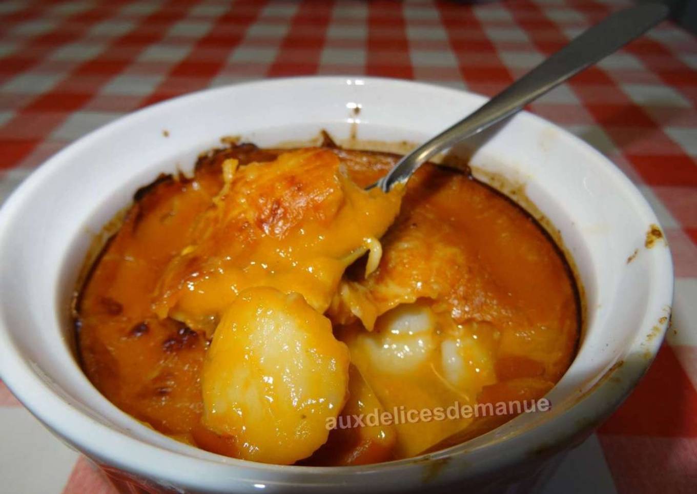 Noix de saint-Jacques sauce crevettes au Companion ou pas