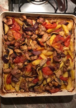 Tepsis csirkerabló recept fotója
