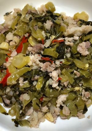 鹹菜肉末 的食譜成品照片