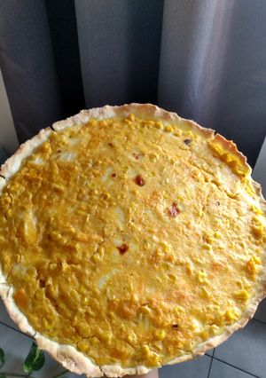 Una foto de Tarta súper cremosa de calabaza y choclo