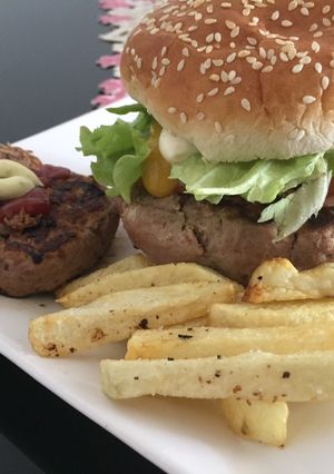 Una foto de Hamburguesa casera