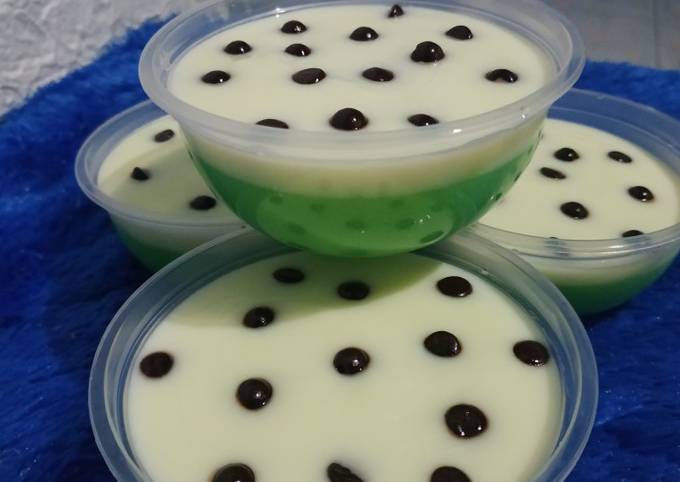 Puding fla sari kedelai