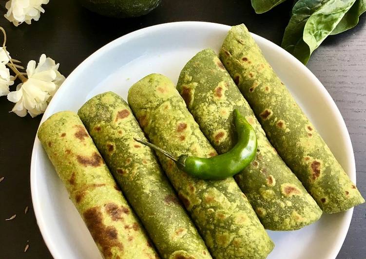 Avocado spinach paratha