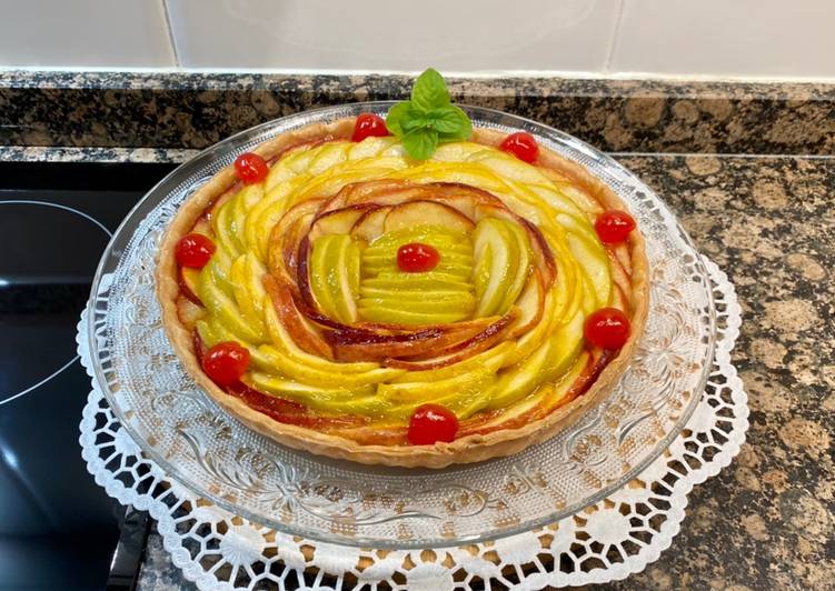 Tarta de manzana y mermelada, sin gluten