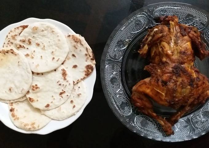 Grilled chicken with pita bread