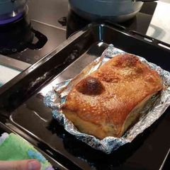 A picture of Crispy roast pork belly #chinesecooking 烧肉.