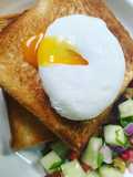 Toast and poached egg