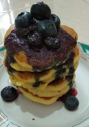 Foto resep Blueberry creamcheese pancake