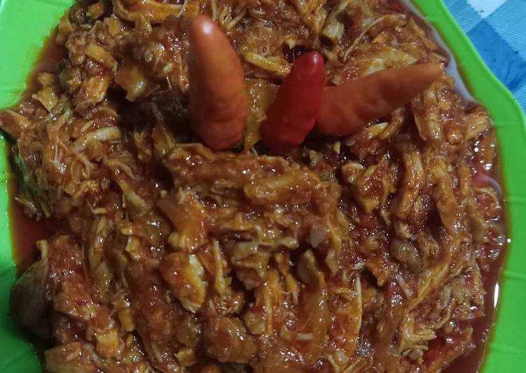 Sambal ayam suwir ala nama Oris
