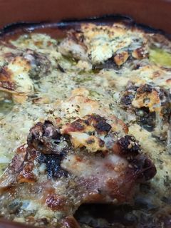 Una foto de Jamoncitos de pollo al horno con queso 🧀🍗