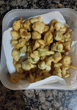 Una foto de Aceitunas rebozadas veganas