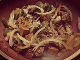 Salteado de verduras con tofu