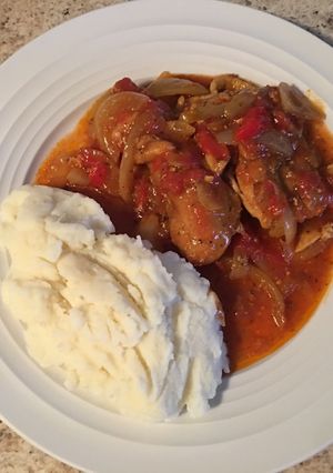 Una foto de Pollo a la portuguesa