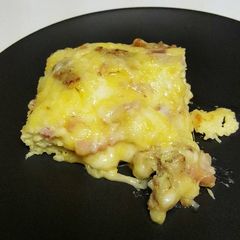 A picture of Sausage, Ham, & Cheese Omelet Bake.