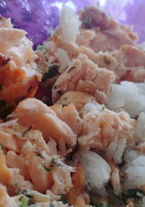 Una foto de Salmón con especias