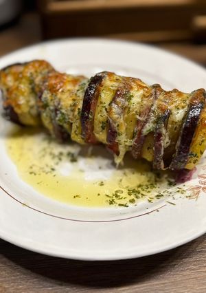 Sajtos - Fűszeres burgonya felvàgottal (Air fryerben) 🫶 recept fotója