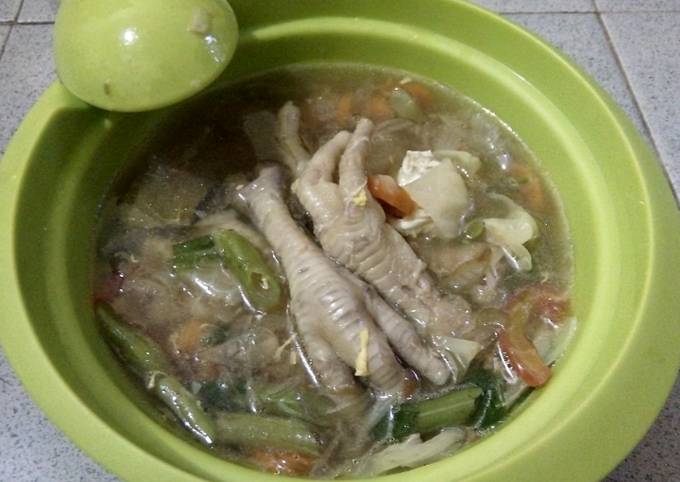 Resep Sayur Sop Ceker Kuah Telur, Bikin Ngiler