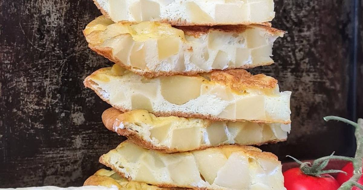 Tortilla de papas prebióticas 🥔 Tortilla saludable de papa hervida y