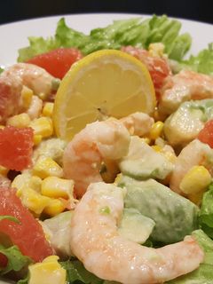 Une photo de Salade cocktail avocat crevettes