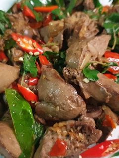 รูปของ ผัดกะเพราตับไก่