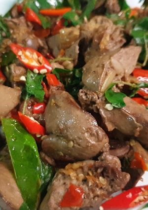 รูปของ ผัดกะเพราตับไก่