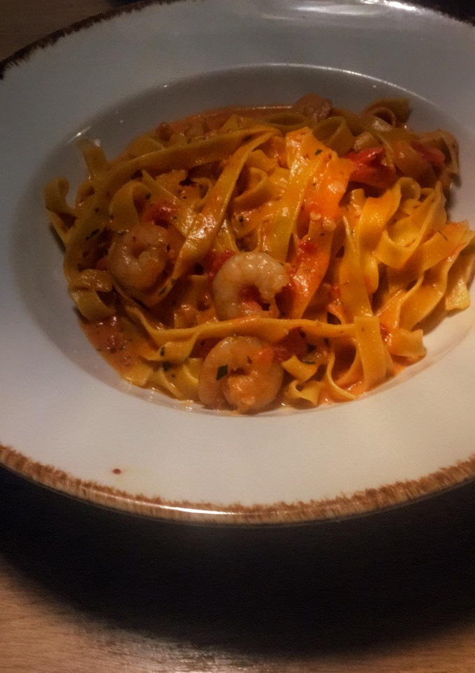 Una foto de Pasta con marisco