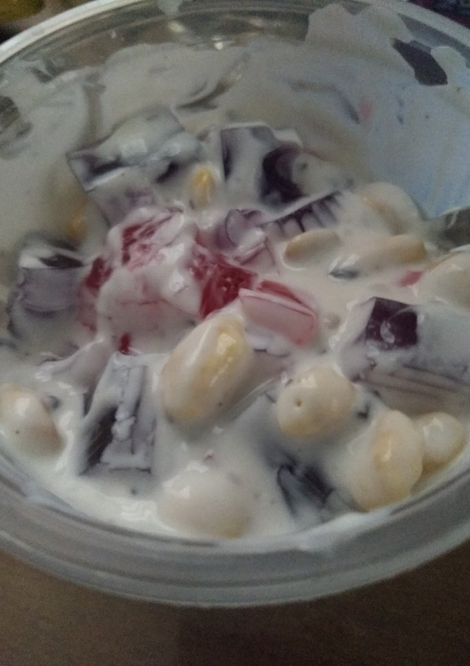 Una foto de Yogurt con gelatina