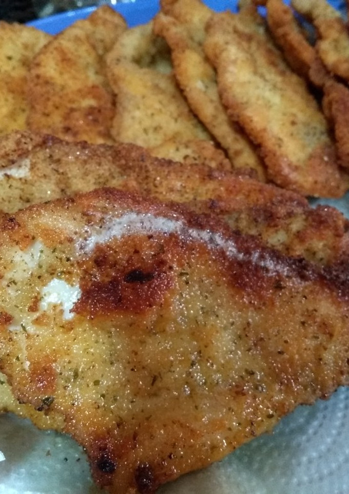 Una foto de Pechuga empanada