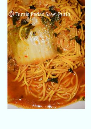Foto resep Mie kuning kuah pedas