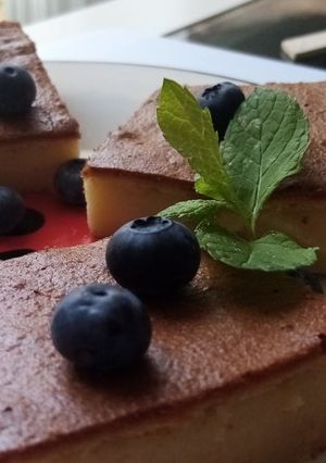 Una foto de Cheesecake japonés