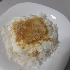 Yogurt rice with cane sugar A picture of Yogurt rice with cane sugar.