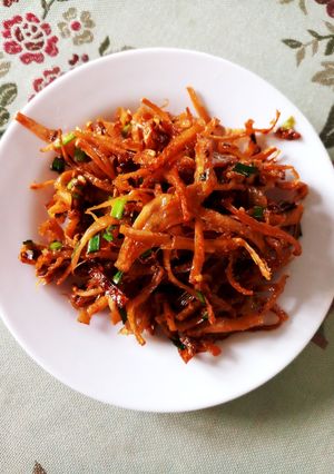 Hình của món Mực rim bơ tỏi.