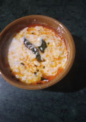 A picture of Banana Stem Raita.