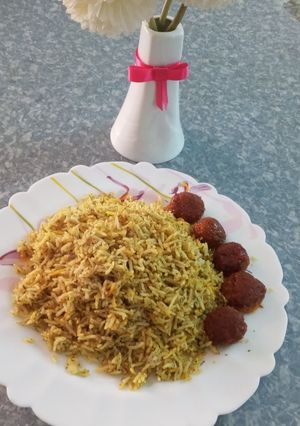 عکسی از دستور کوفته قلقلی با باقالی پلو😋
