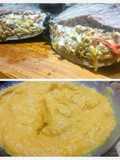 Centro de cuadril relleno al trapo, en brasas y puré mixto crema