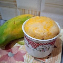 A picture of Mango Mug cake.