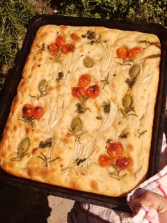Una foto de Focaccia de masa madre