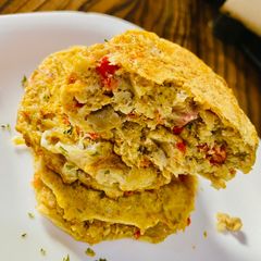 A picture of Savory oat pancakes.