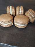 Coffee-Hazelnut Macarons with White Chocolate Ganache