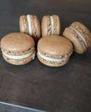 Coffee-Hazelnut Macarons with White Chocolate Ganache