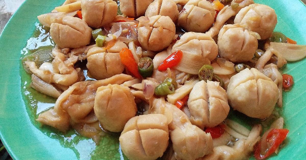 Resep Jamur Tiram Bakso Pedas Manis Enak Dan Mudah Cookpad