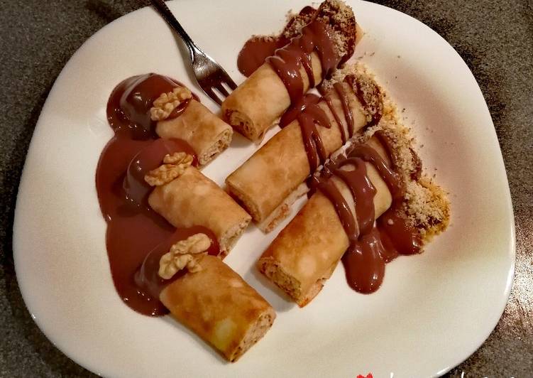 Diós palacsinta csokiöntettel 😋