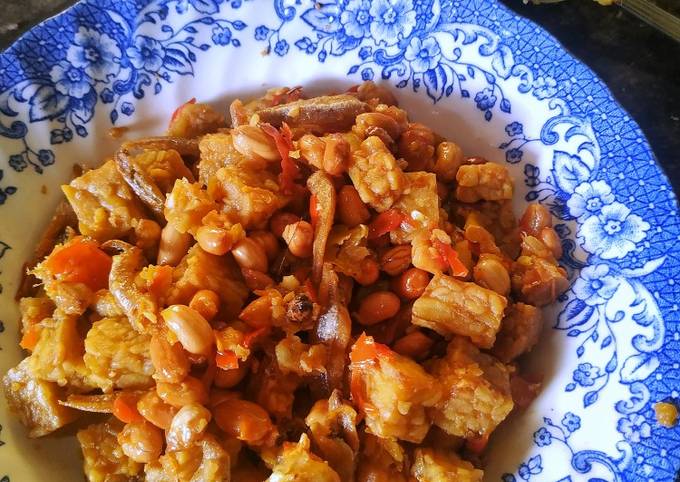 Sambal tempe kacang teri