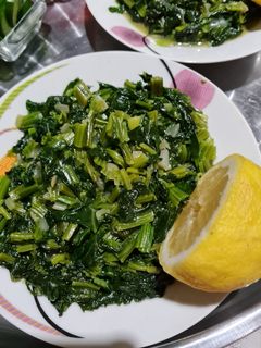 صورة لوصفة سبانخ مع بصل