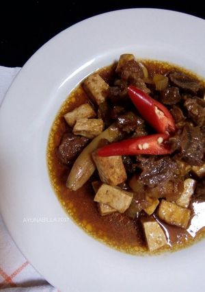 Foto resep Semur daging sapi+tahu #kitaberbagi