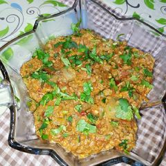 A picture of Brinjal Mince Karahi.