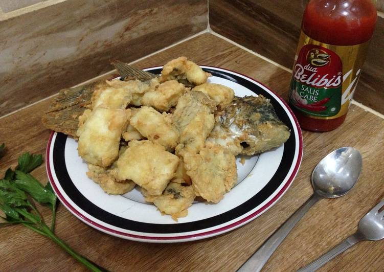 Bahan meracik Gurame goreng tepung yang nikmat