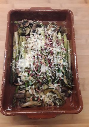 Una foto de Espárragos verdes al horno